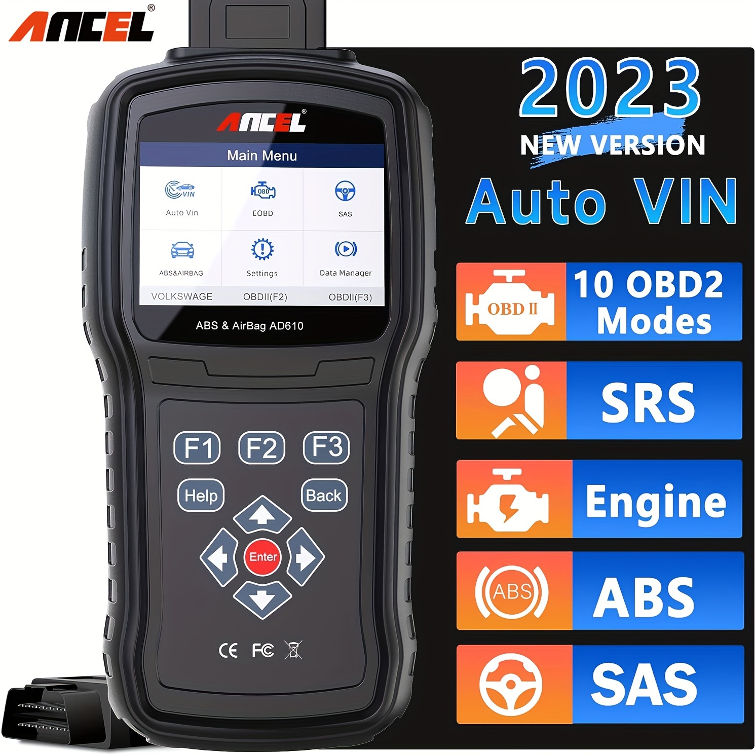 ANCEL X6 Automotive Bi-directional OBD2 Scanner Diagnostic Scan Tool Code  Reader
