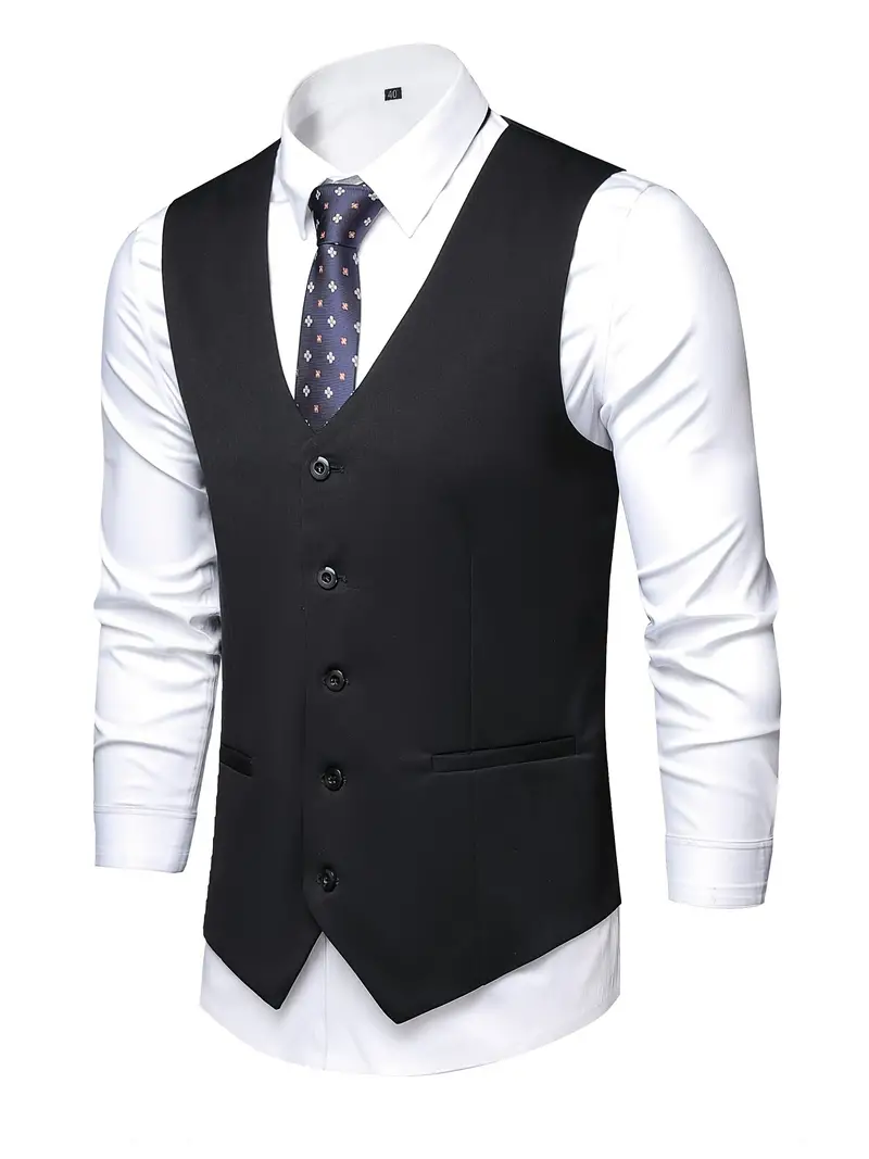 Men's Gentleman Slim Fit Suit Vest Performance Party - Temu