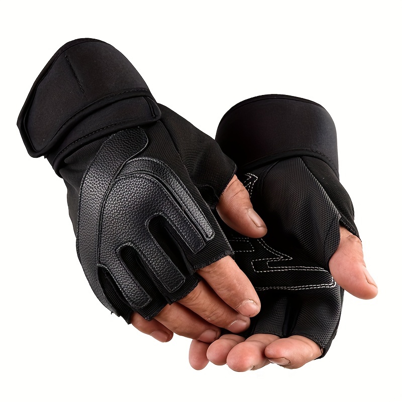 Leather Gym Weight Lifting Gloves