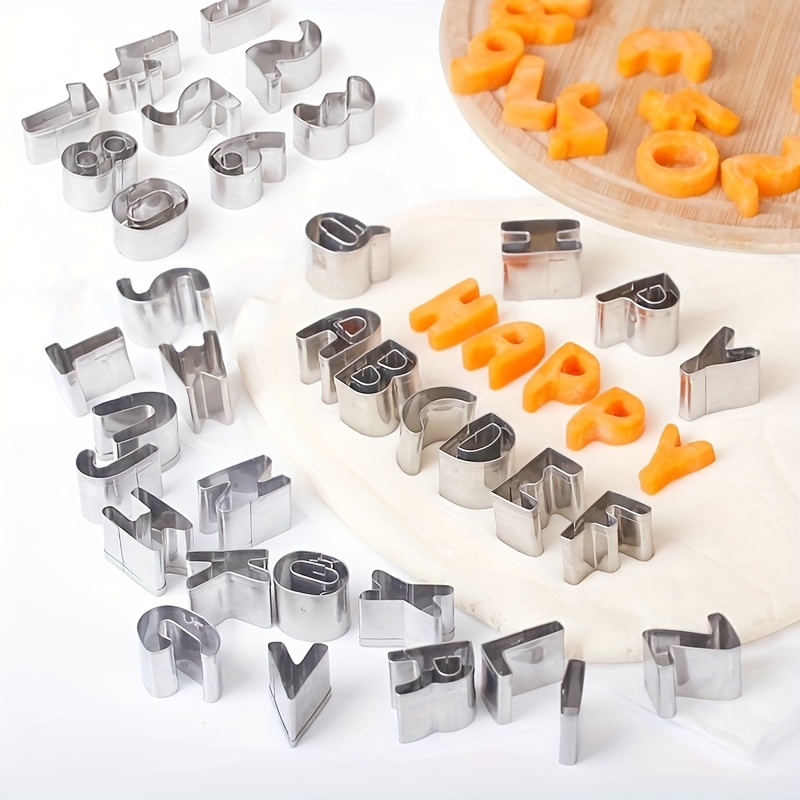 Alphabet Cookie Cutters With Handle Plastic Candy Molds - Temu