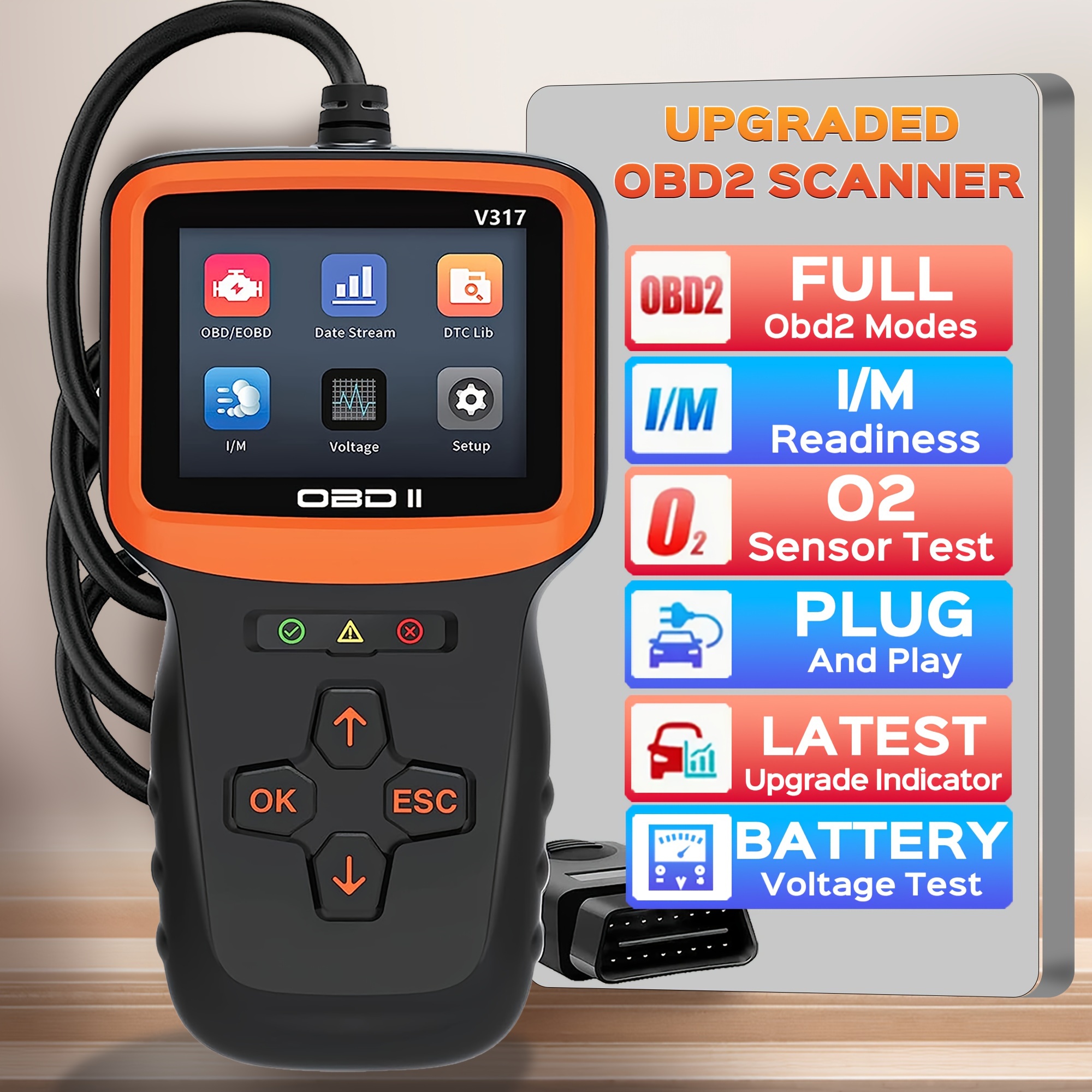 Obd2 Scanner Auto Check Car Engine Clear Fault Code Reader - Temu Italy