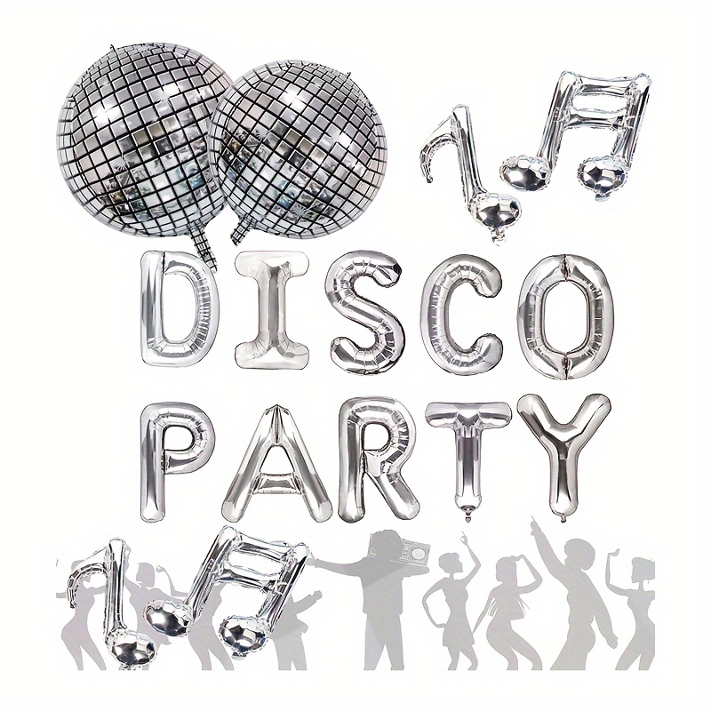 LaVenty Set of 5 Disco Party Balloons Disco Fever Party Decoration 70s  Disco Party Decoration Saturday Night Fever Party Decorations Disco Ball  Dance
