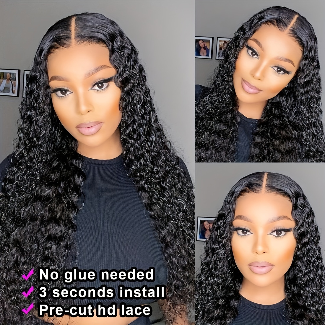  Glueless Wigs Human Hair Pre Plucked Wear and Go