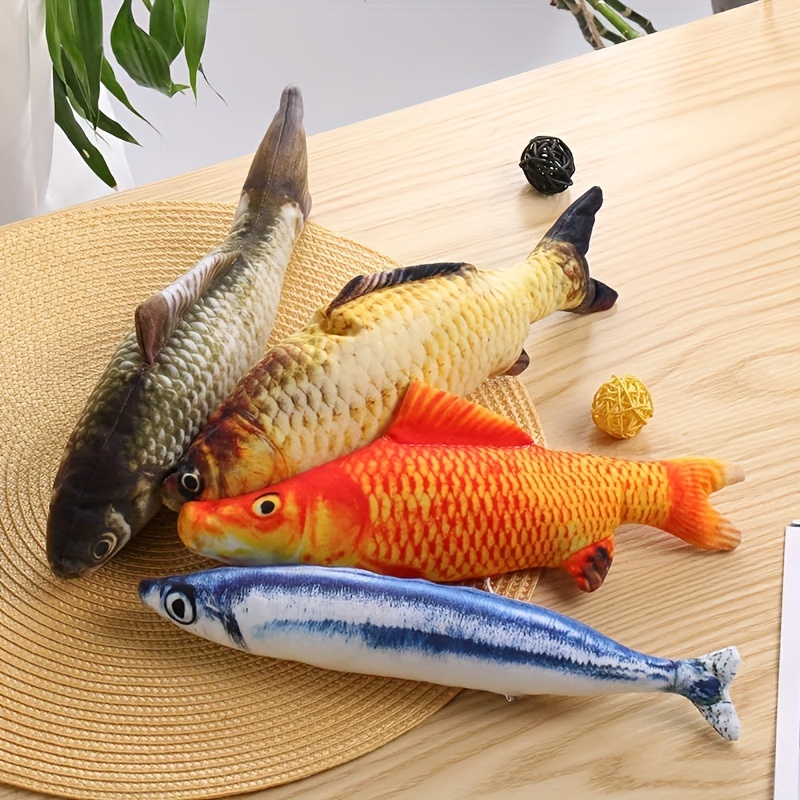 

1pc Simulation Fish Cat Toys Fish Shape Durable Cat Chew Toys Kitten Interactive Chase Toys Gifts Pet Supplies