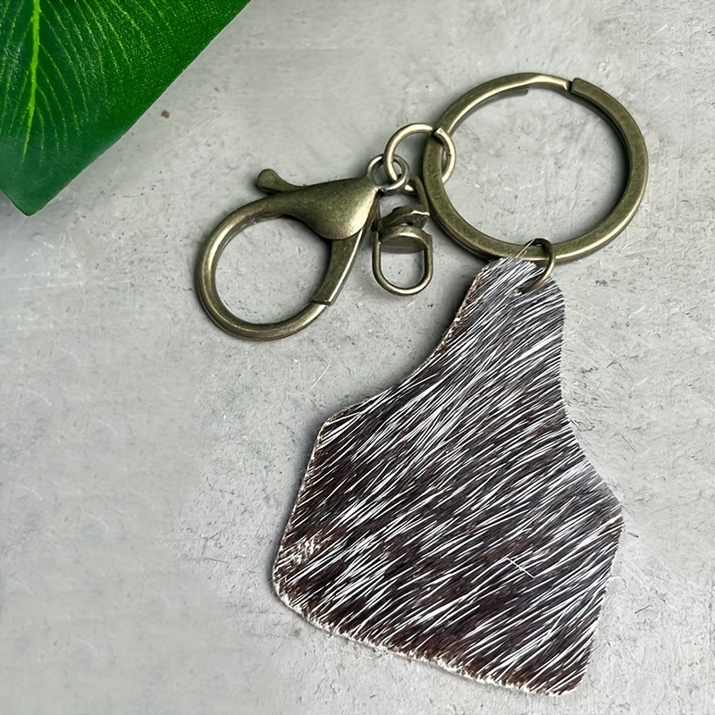 Animal Ear Tag Key Ring