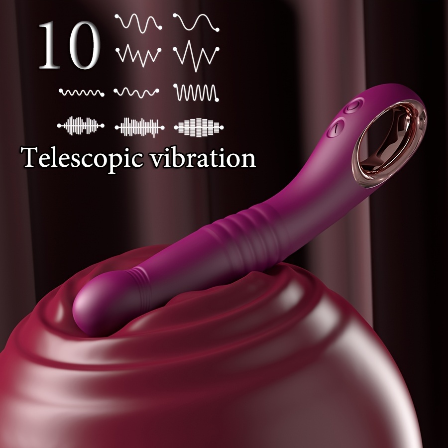 Vibrating Dildo Av Stick Telescopic Push Massage Vibrator Temu