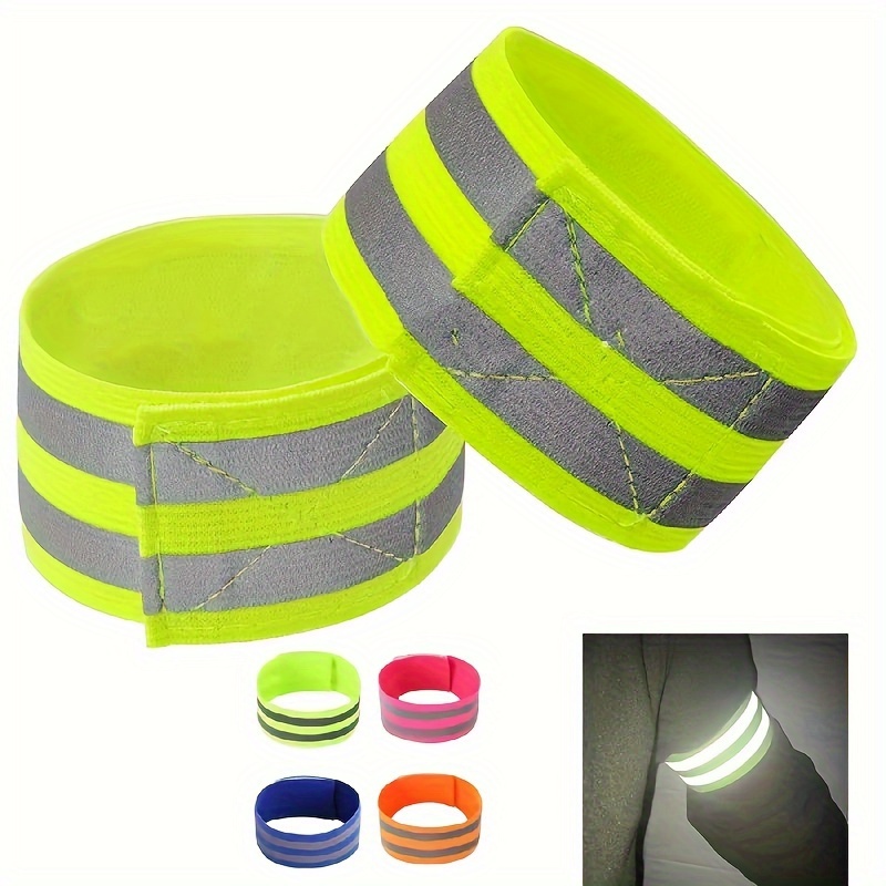 2PCS LED-Lichtarmband, reflektierende LED-Armbänder, wiederaufladbares  LED-Lichtarmband, leuchtendes reflektierendes Armband zum  Joggen/Radfahren/Spazierengehen/