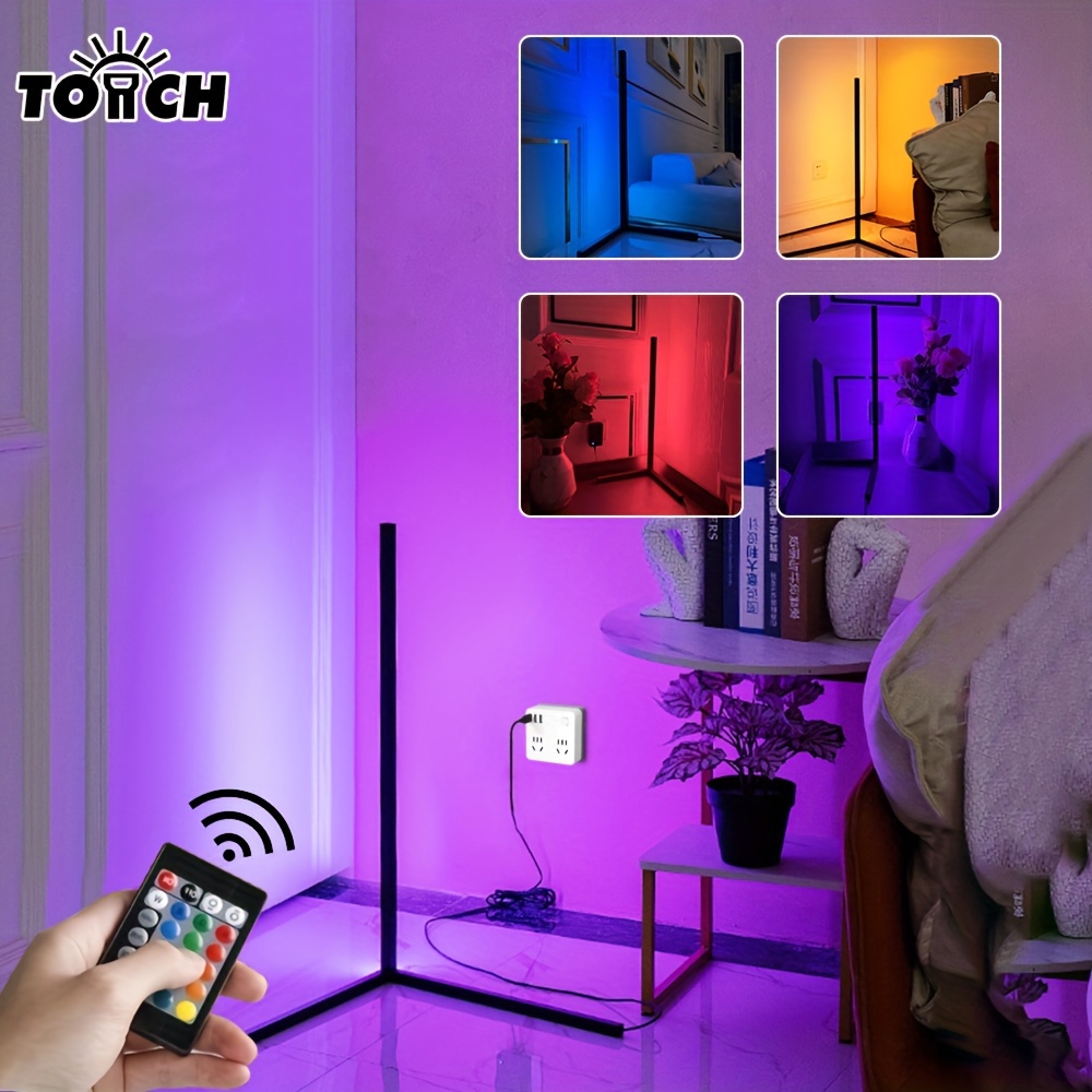 1pc Rgb Corner Floor Lamp With Remote Control Dimmable Minimalist Mood  Lighting Music Sync Timing Multi Lighting Modes For Bedroom And Living Room  Sports  Outdoors Temu Belgium