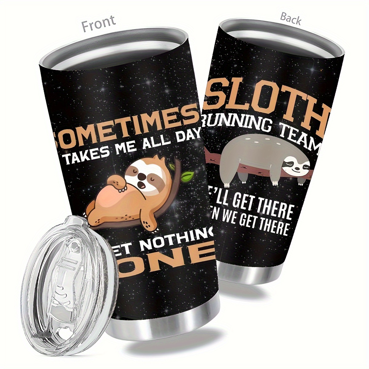 Tumbler Bulk With Lid Cup Stainless Steel Tumbler Sloth - Temu