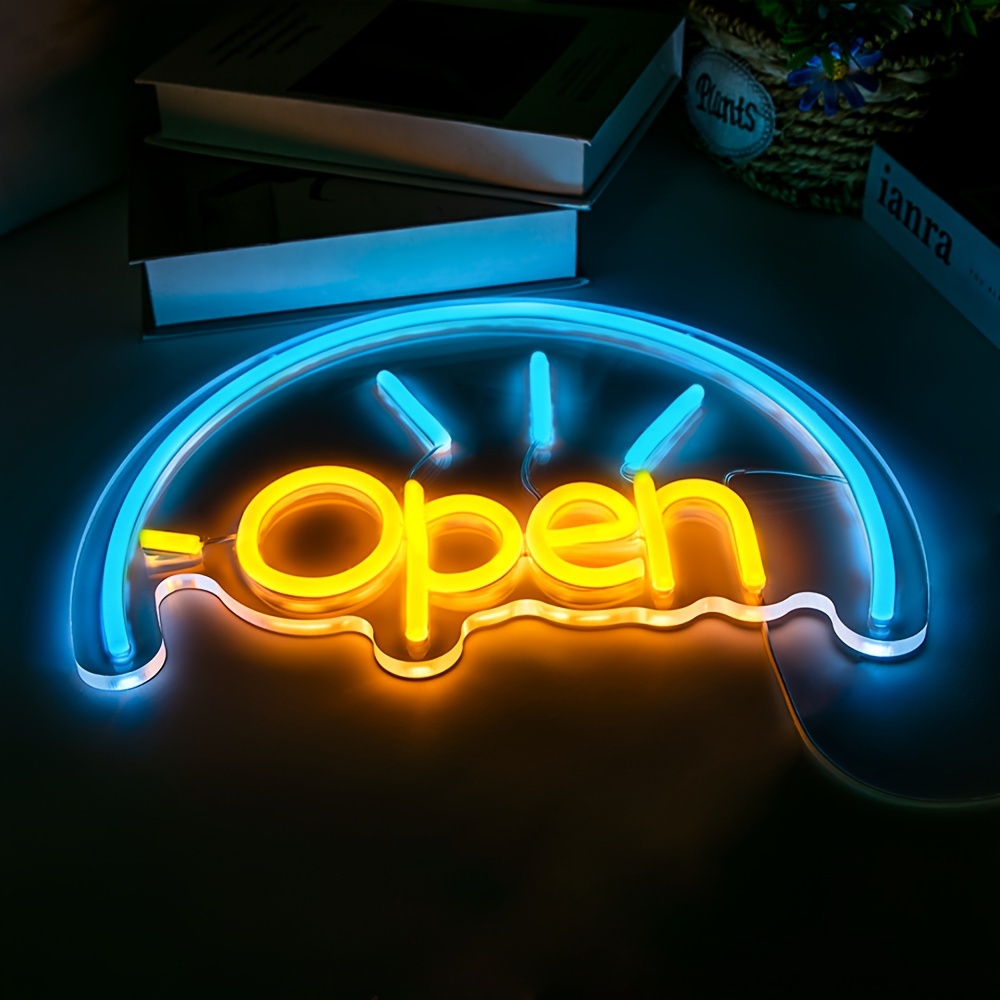 Neon light deals open sign