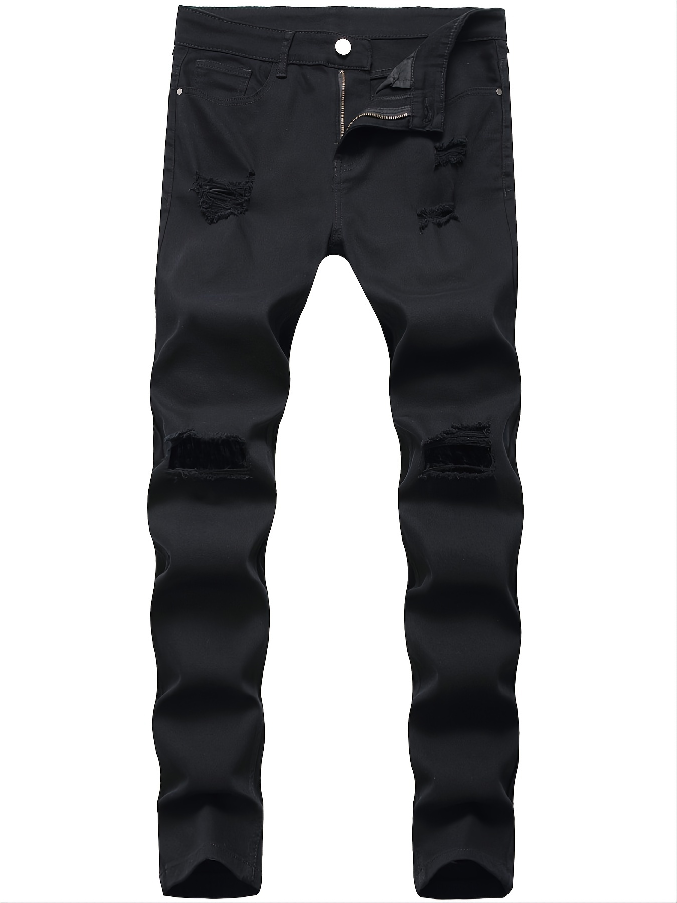 Men's Slim Fit Ripped Distressed Stretch Jeans