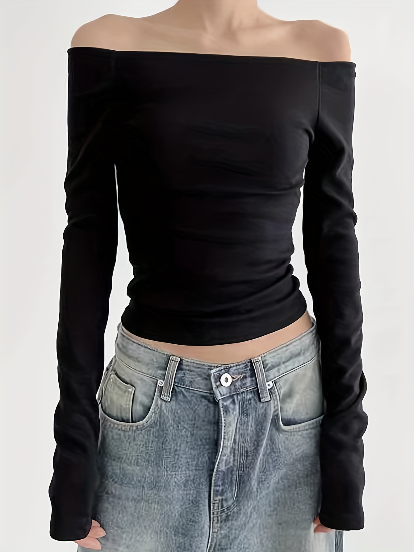 Brandy Melville - Brandy Melville Blue Crop Top on Designer Wardrobe