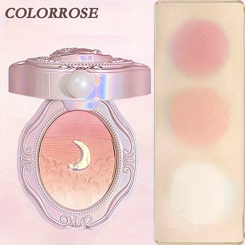 

Colorrose Natural Glow Cheeks Powder Blush, Bright Shimmer Face Blush, Light, Smooth, Blendable, With Mirror, Contour And Highlight Blush Palette Eyeshadow Palette, Facial Beauty Cosmetic Makeup