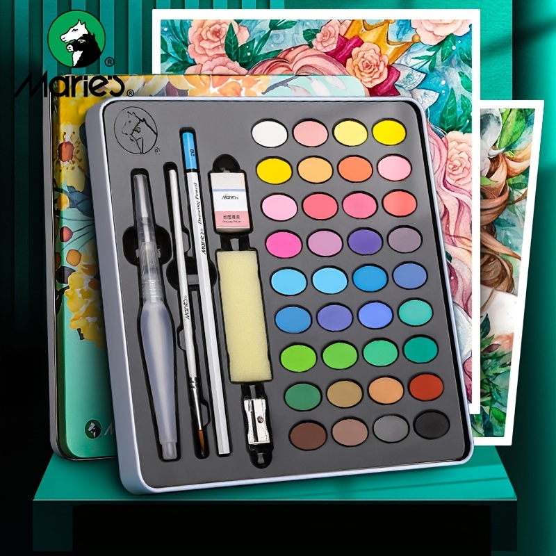 1 Set Watercolor Mixers Mixing Trays and Painting Brushes Multi-functional  Pigment Trays | Artists Brushes | Office Supplies