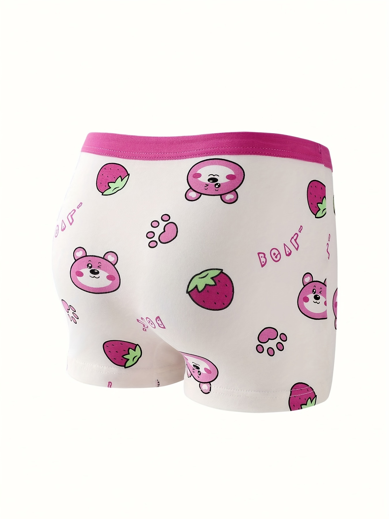 Kids Cartoon Printed Boxer Briefs Girls Underwear Shorts Comfy Underpants