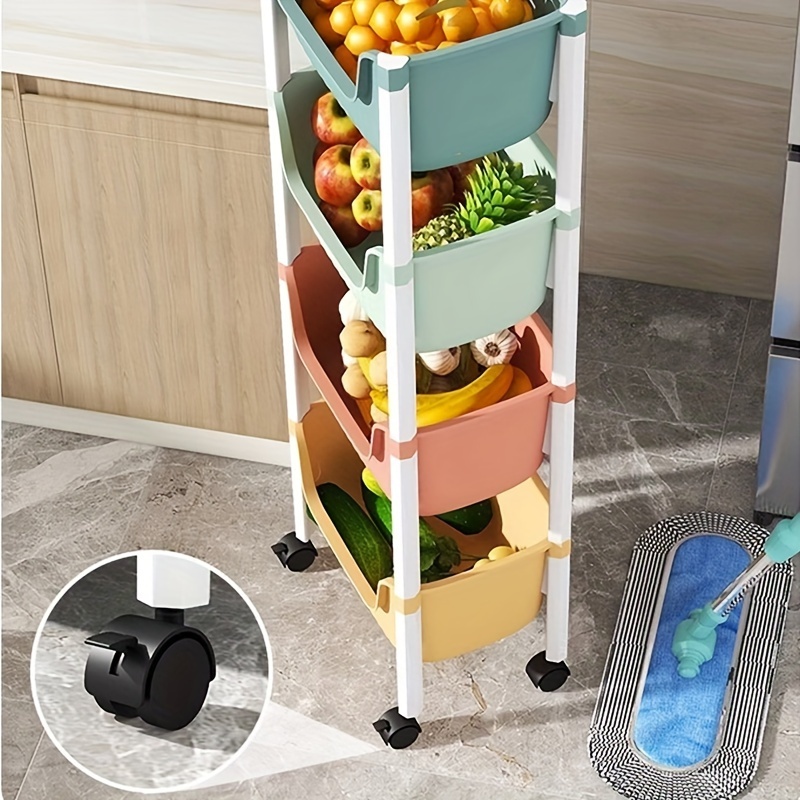 Magazines and Other Accessories Shelves Kitchen Plastic Organizer Trolley  Kitchen Movable Display Rack Bl15143 - China Trolley and Cart price