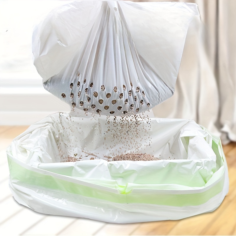 Drawstring Poop Garbage Bag Waste Bag Cat Litter Box Liners Trash Bag