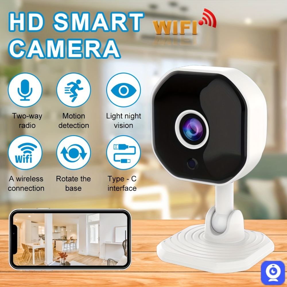Comprar Cámara de seguridad WiFi vigilancia interior del hogar seguimiento  de movimiento cámara de Control remoto de visión nocturna infrarroja