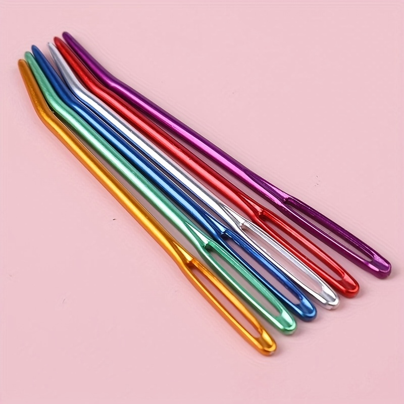 Large Eye Plastic Needles Plastic Weaving Needles Yarn - Temu