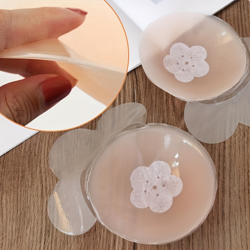 Large Breasts Rabbit Ears Lifting Anti-Sagging Silicone Waterproof  Anti-Bump Point Invisible Bra, Flower-Shaped Chest Stickers Breast Stickers  Underwe