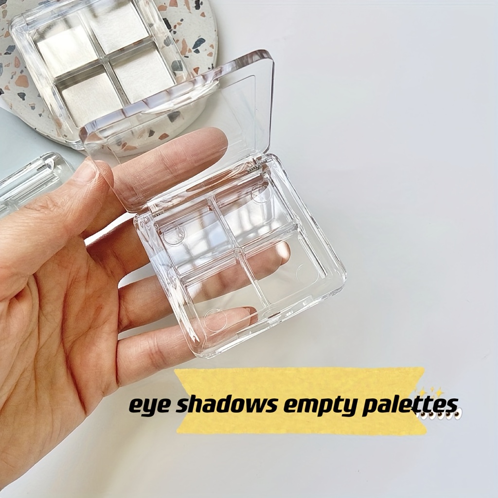 Square Empty Eyeshadow Palette Plastic Cosmetic Container - Temu
