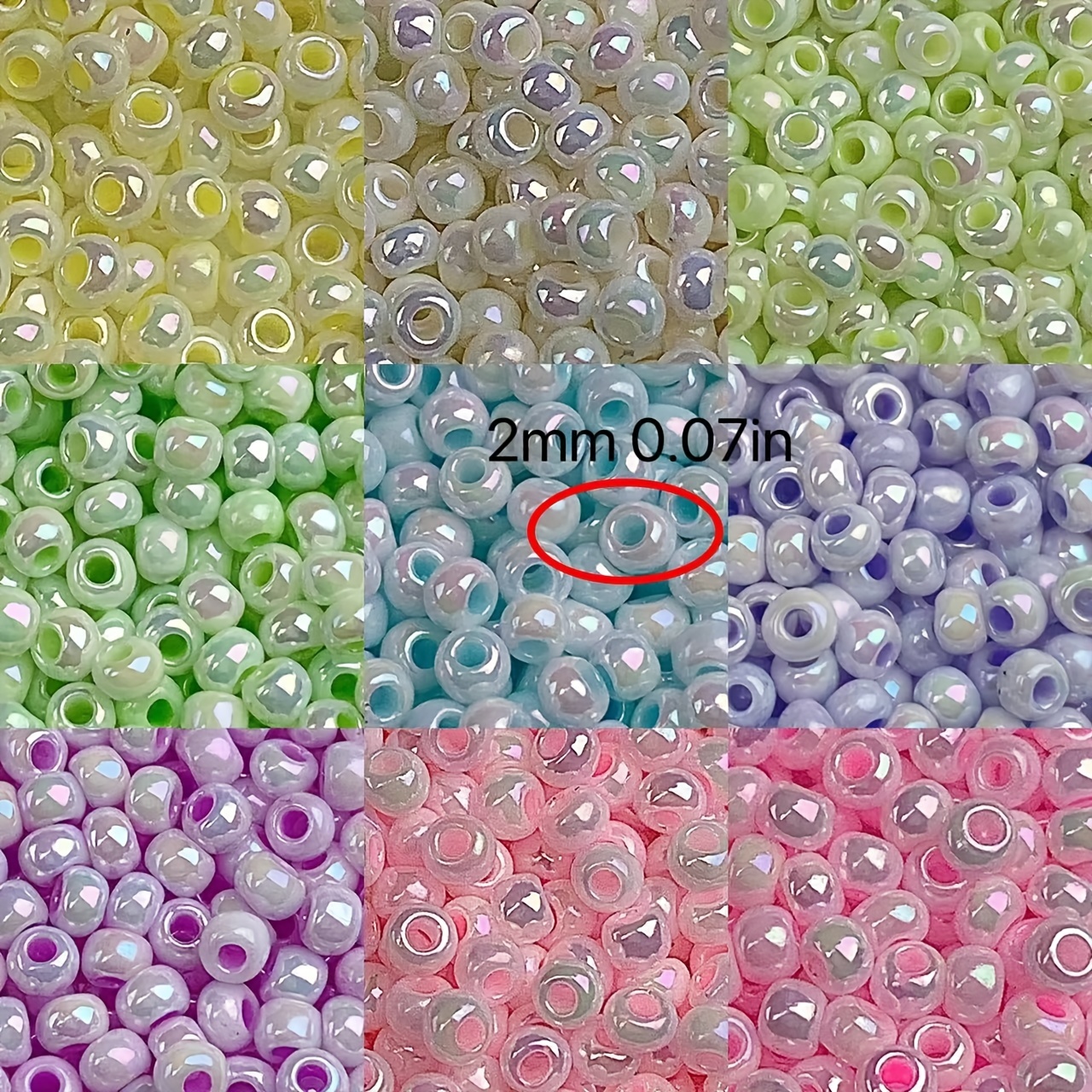 About Colored Glass Solid Mini Beads For Jewelry Making Diy - Temu