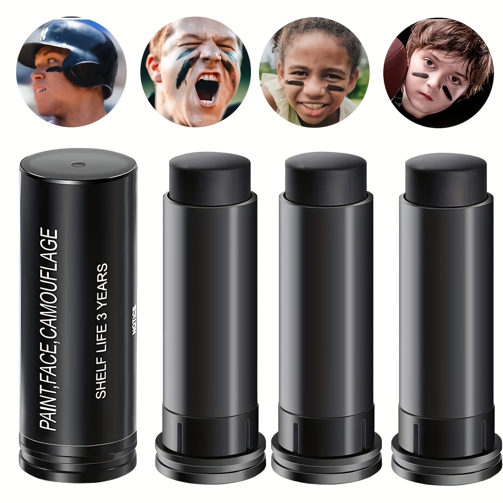 Eye Black Stick for Sports,Easy to Color Black Face Paint,Eye Black Football /Baseball/Softball,Football Stick Baseball/Softball Accessories,Eye Black  for Lip Smacking and Face Painting 