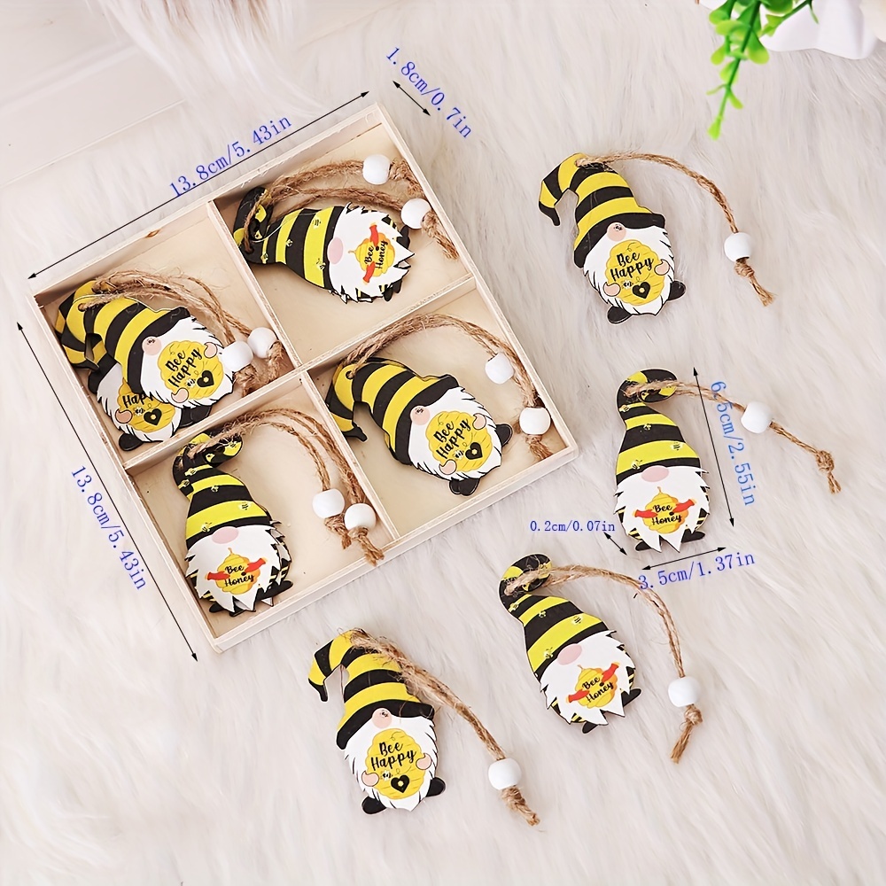 Wooden Bee Festival Decoration Pendant