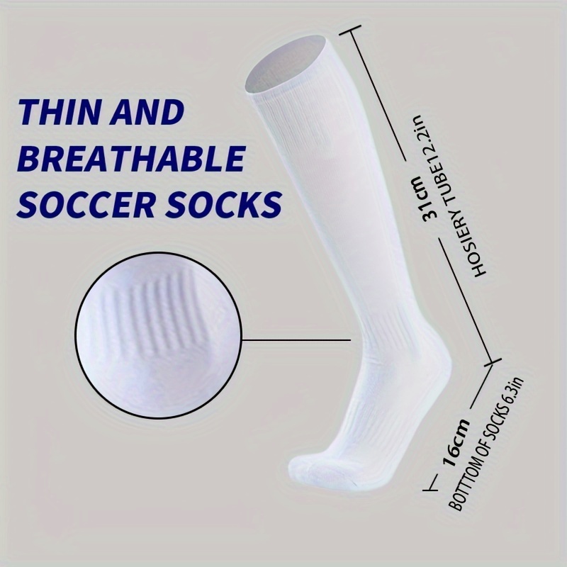 1pair Outdoor Thickened Towel Bottom Anti-slip Sports Soccer Socks