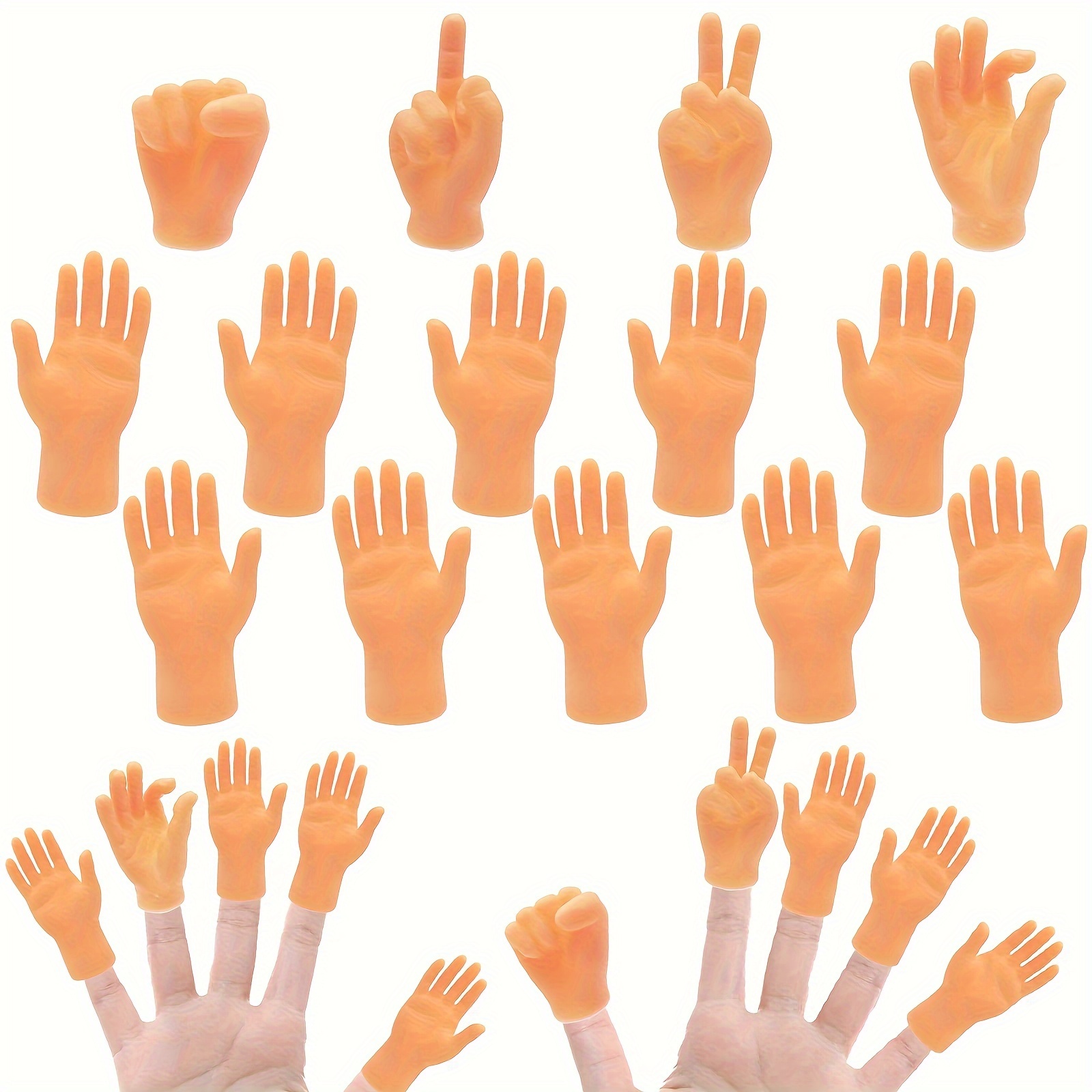 10pcs Little Hands Finger Puppets Mini Plastic Hands For Fingers Doll Hands  Little Hands On A Stick Miniature Small Hands