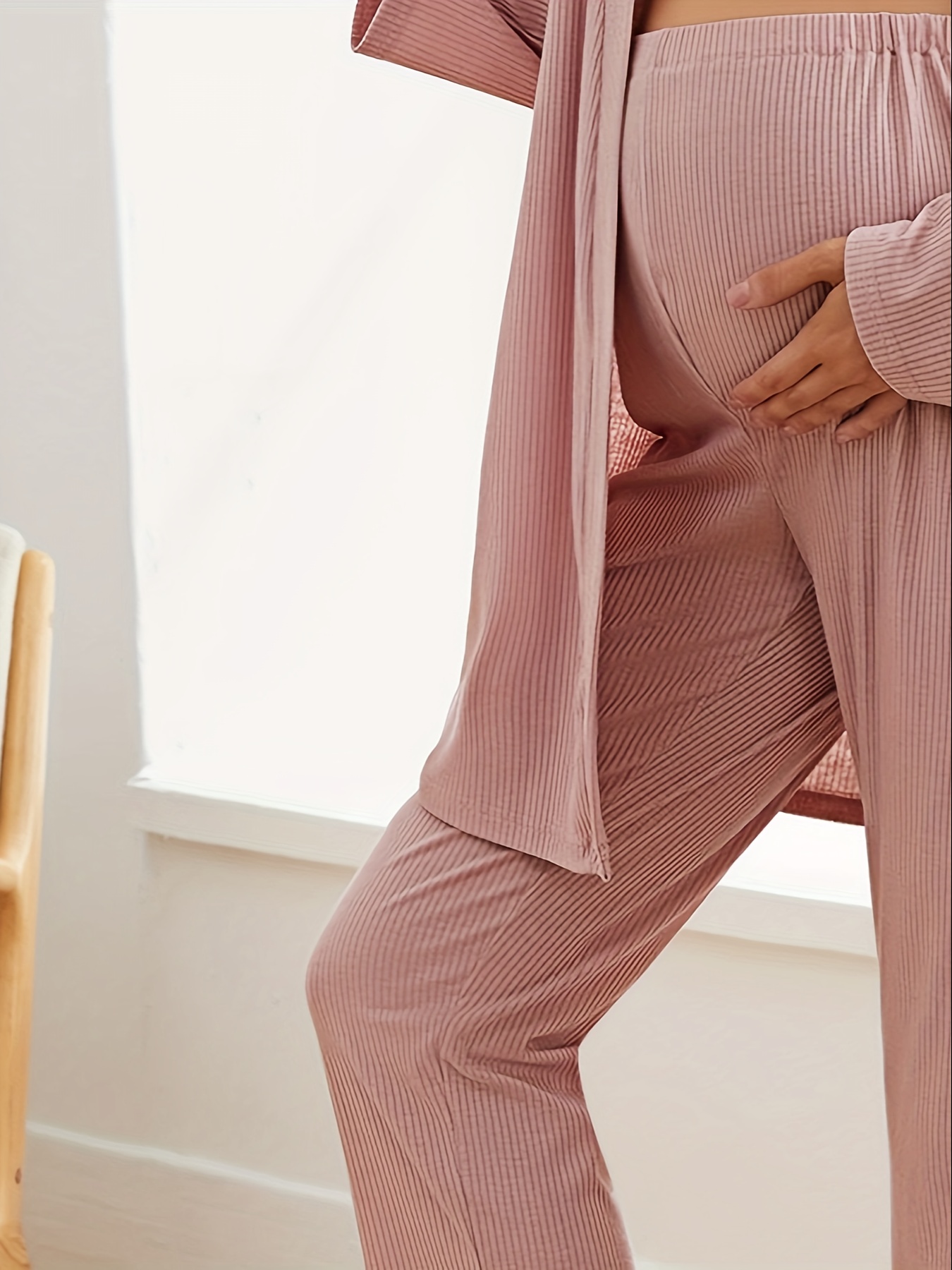 Pijamas de maternidad para premamá, ropa de dormir para embarazadas,  conjunto de bata de Hospital para el trabajo y el parto, 3XL