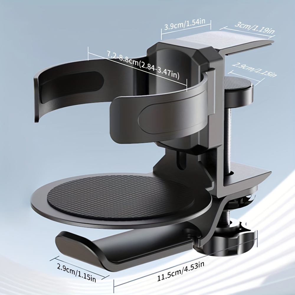 2 in 1 Desk Cup Holder Headphone Holder 360° Rotation - Temu
