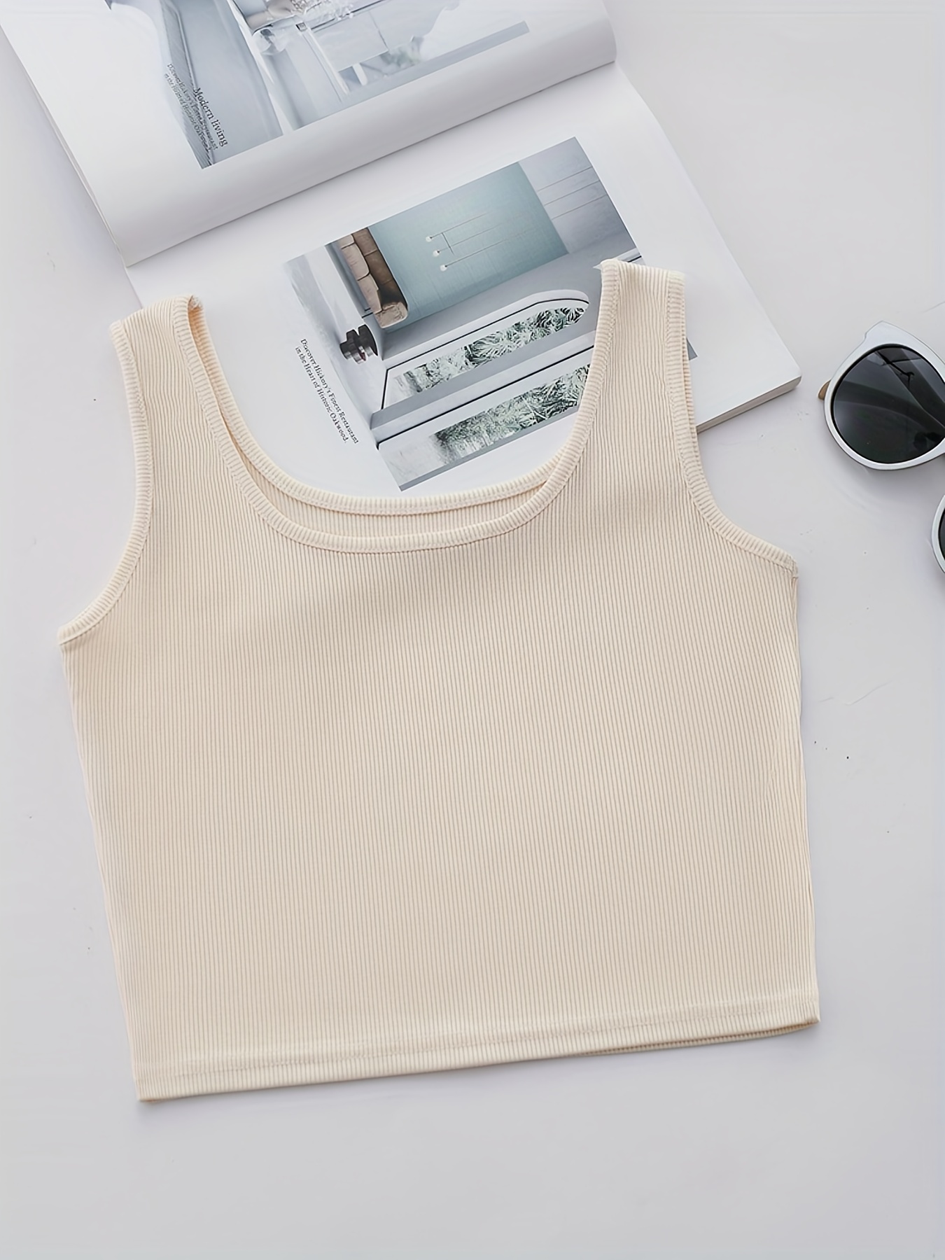 Crop Tank Top Casual Basic High Stretch Summer Workout Yoga - Temu