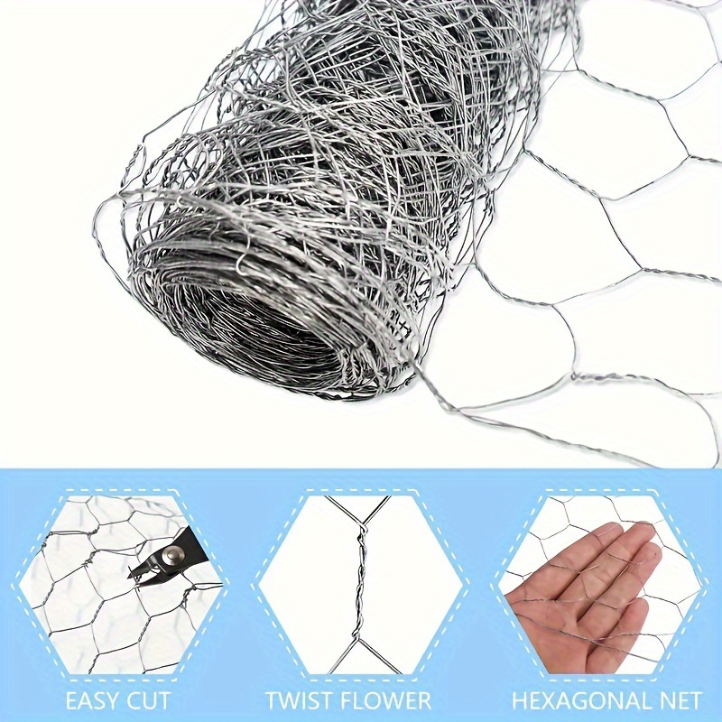 Reusable Plastic Chicken Wire Fence Mesh Lightweight Durable Hexagonal Mesh  Diy