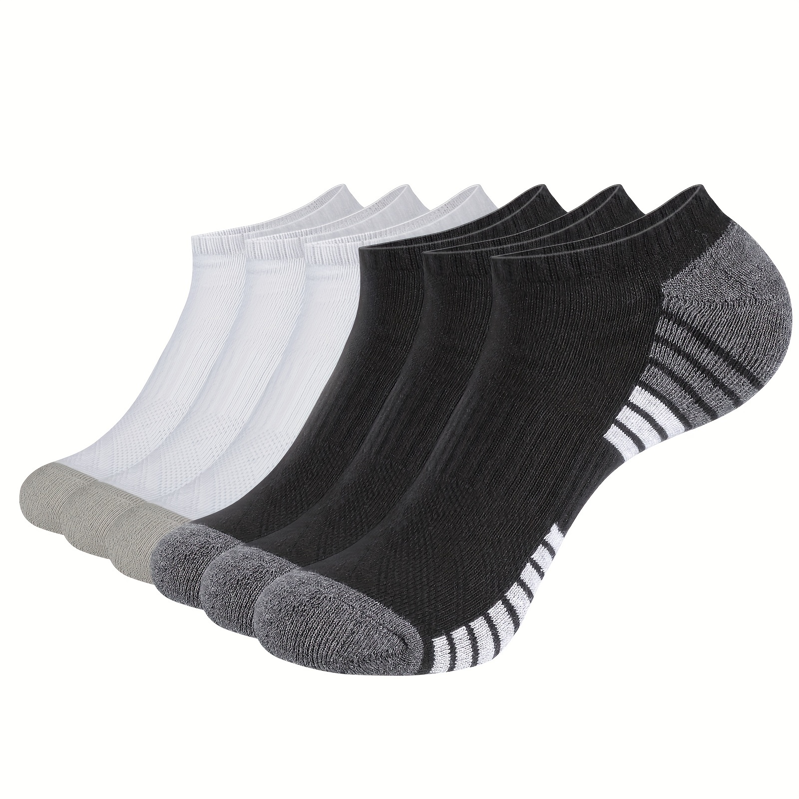 6 Pairs Unisex Trainer Socks Mesh Breathable Sport Socks for Men Women  Cotton Low Cut Short Socks Ankle Socks Running Socks (Black) :  : Fashion