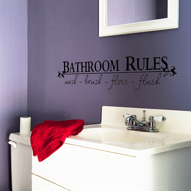 Vinilo normas baño - Reglas lavabo