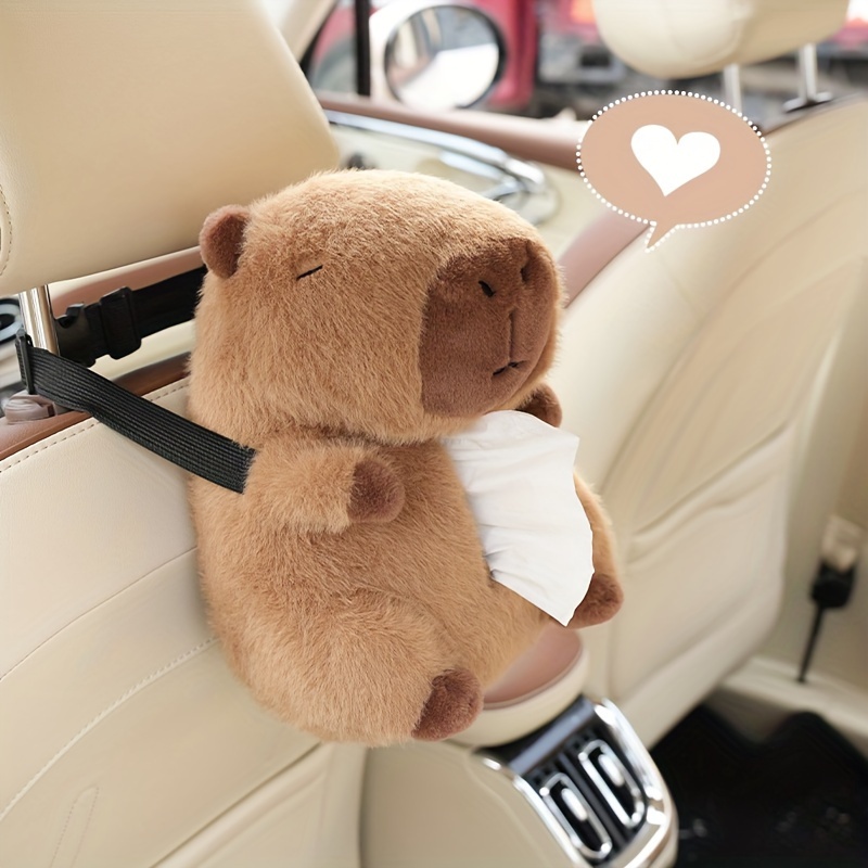 Capybara-Taschentuchhalter Fürs Auto, Auto-Cartoon-Capybara-Taschentuchbox,  Weiche Plüsch-Taschentuchbox Zu Aufhängen Mit Reißverschluss, Tragbare  Cartoon-Capybara-Taschentuch-Aufbewahrungsbox : : Auto & Motorrad