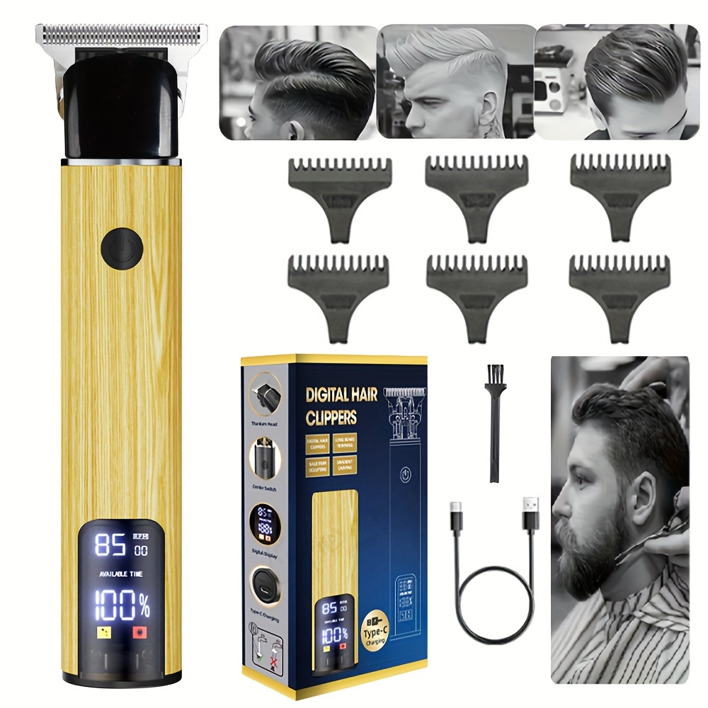 Hair Trimmer Waterproof Hair Clipper Wet/dry Electric Shaver - Temu ...