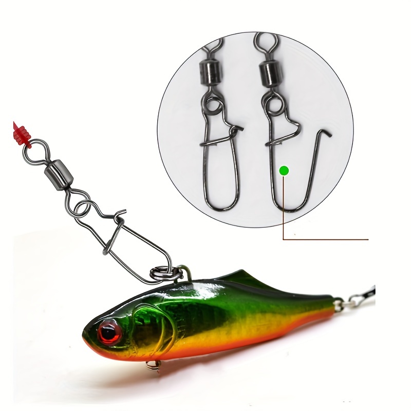 Fishing Line Hook Connector Metal Swivel Ring Pin Fishing - Temu