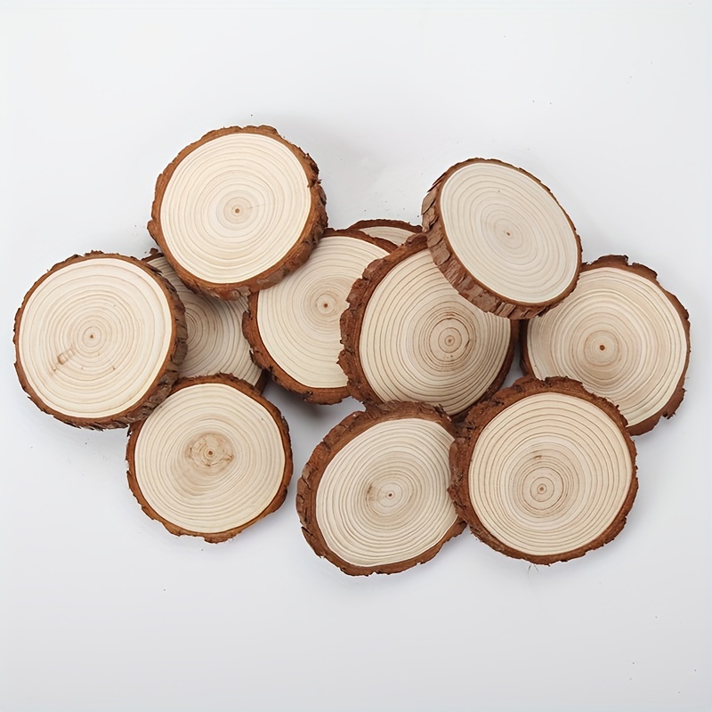 30 Pack Unfinished Natural Wood Rounds, Wood Slices 2-2.5 Inches