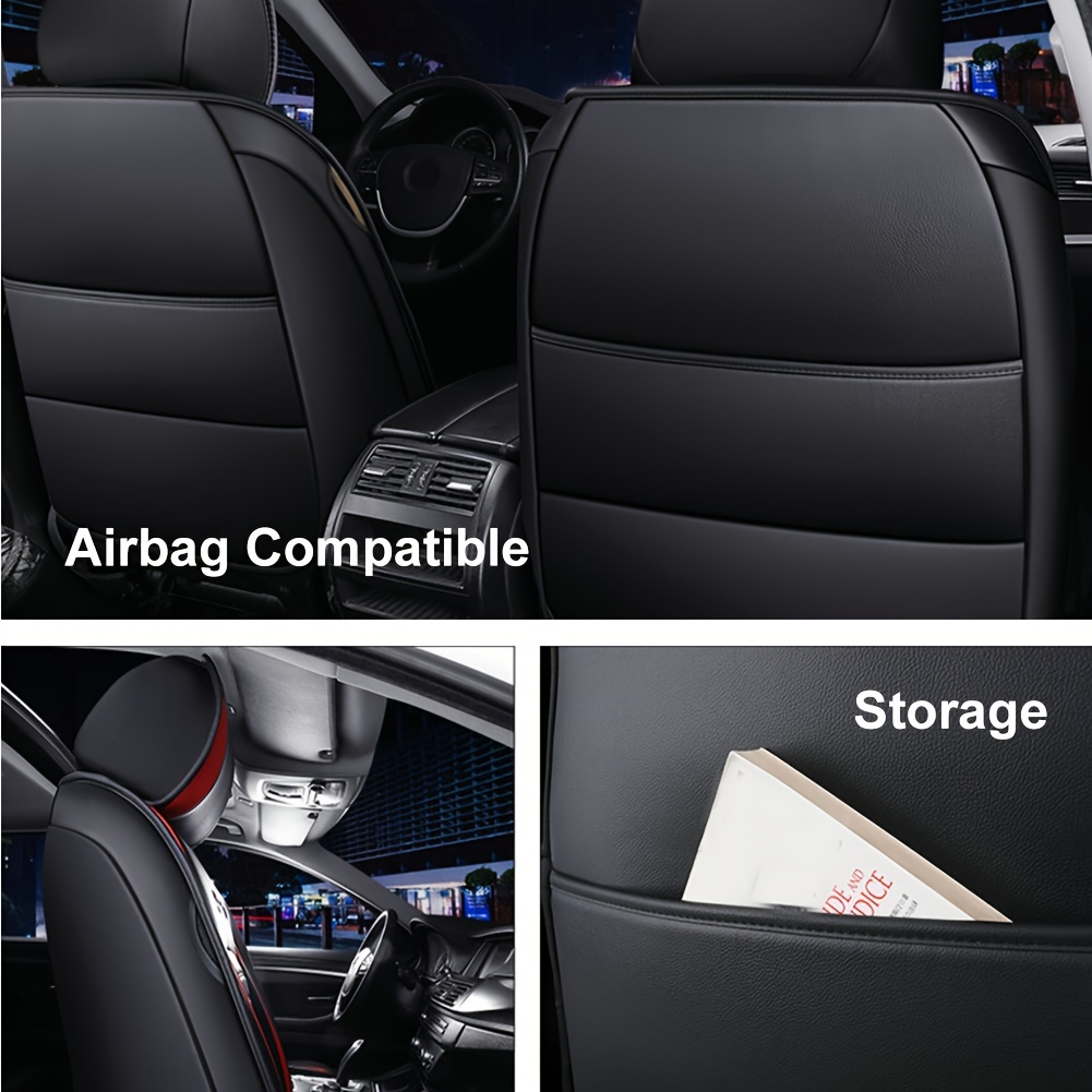 Universal Car Seat Covers Set PU Leder Sitzbezüge Kissen Auto