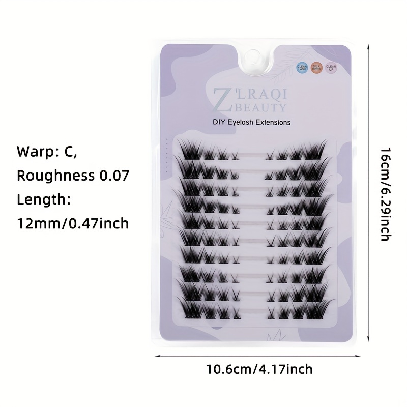 Cat Ear Individual Cluster Lashes Natural Bushy Eyelashes