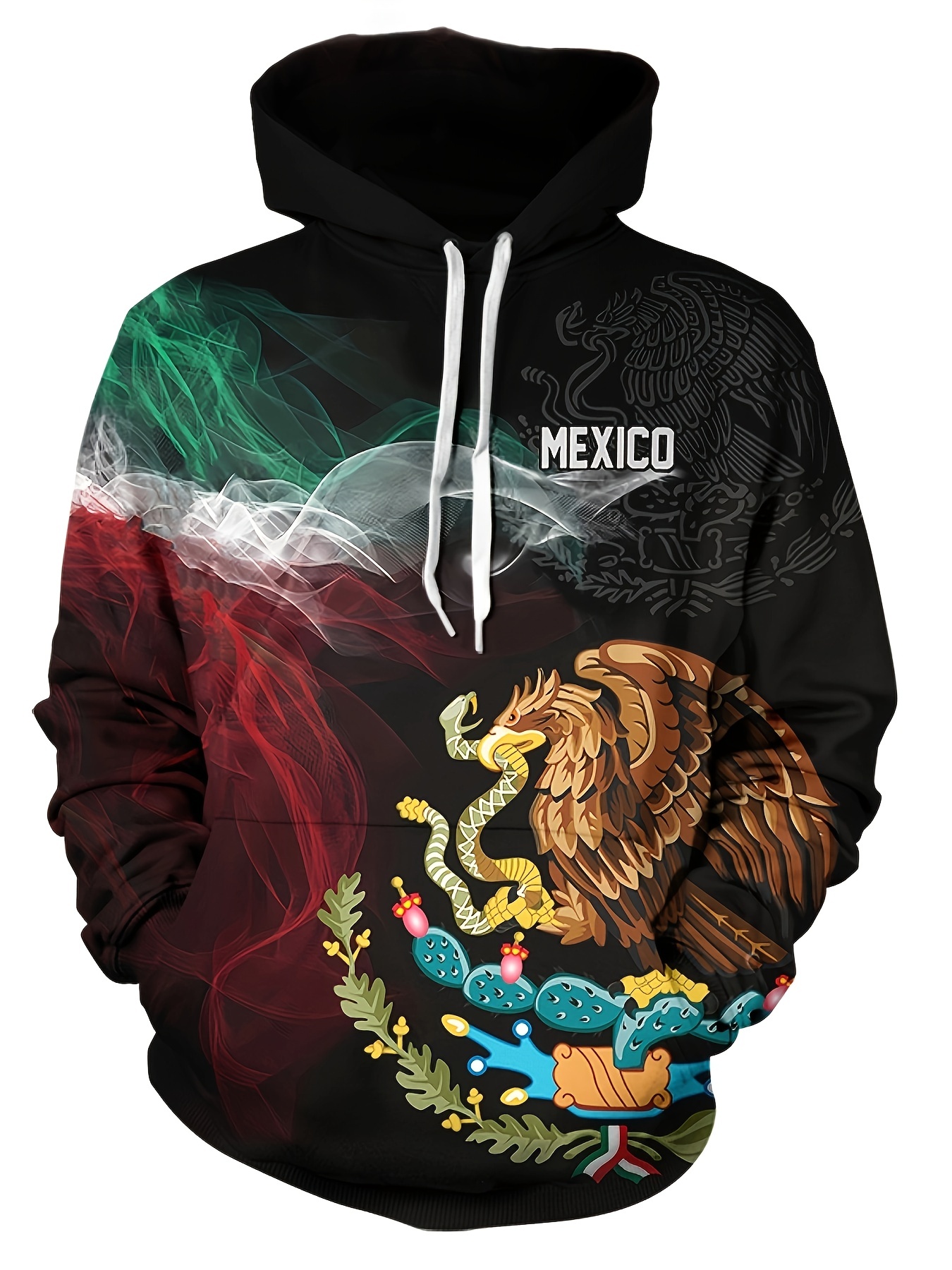 Mexico Flag Pattern Print Hoodie Cool Hoodies Men Men's - Temu