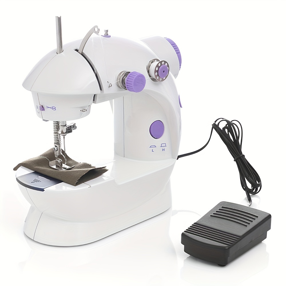 Mini máquinas de coser para el hogar para comer máquina de coser eléctrica  gruesa y pequeña, doble línea de ropa, manualidades y máquinas de coser de
