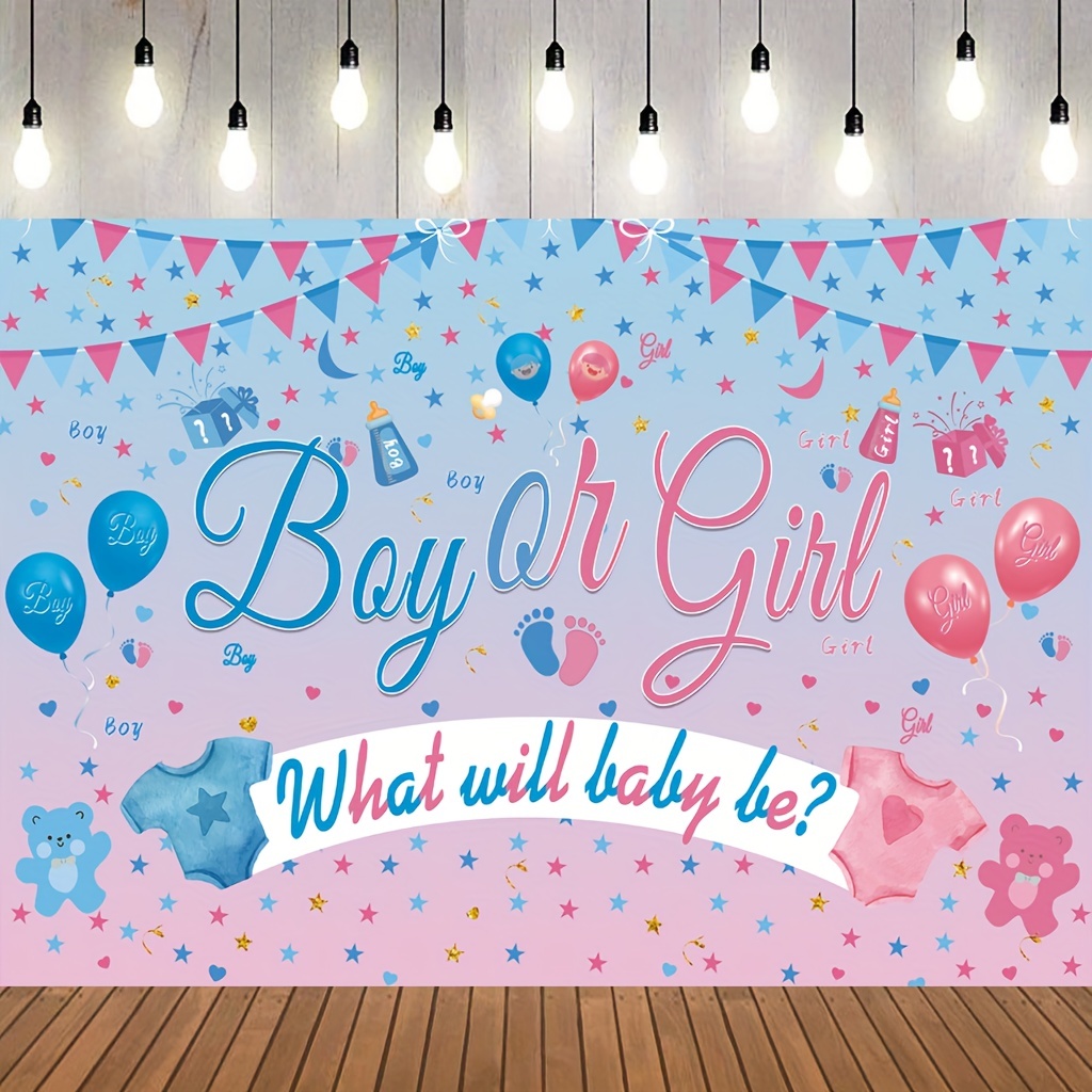 Gender Reveal Photograph Background Fish Fish Banner Boy - Temu