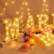1pc, Individual LED Marquee Light Up Letters & Numbers - Signage For Home Decor, Events & Parties, Birthday, Wedding Party, Christmas Lamp Home Bar Decoration- Battery Powered, Warm White Illumination, 26 Letters & 10 Numerals Party Decor Supplies details 2