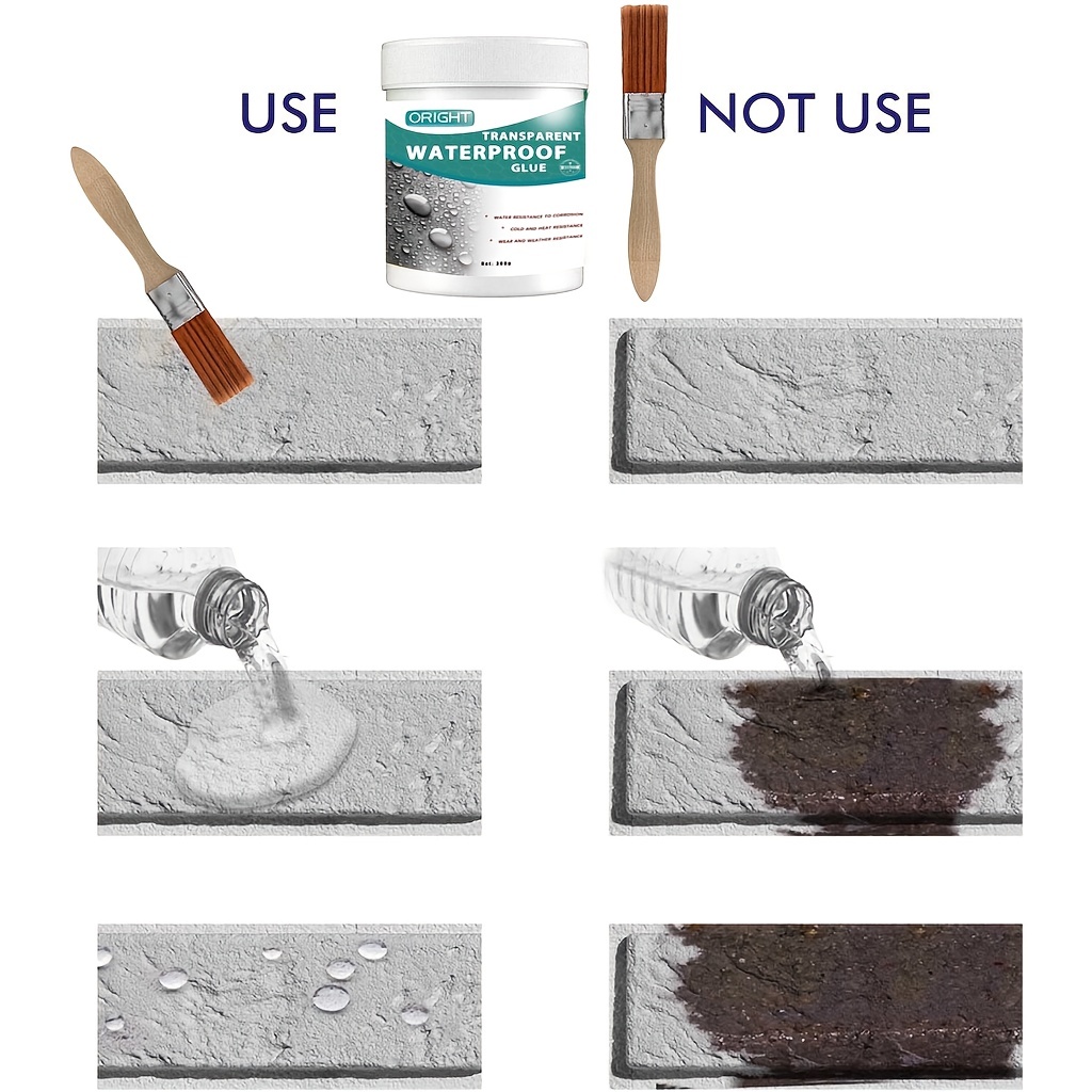 Waterproof Glue, Waterproof Insulating Sealant,Invisible Waterproof  Agent,Waterproof Glue for Outdoors Waterproof Insulation Sealant Clear (10  oz with