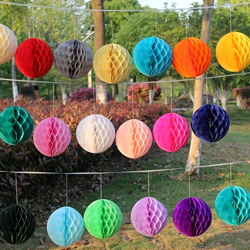 Colored Paper Honeycomb Ball Festival Honeycomb Lantern Ball - Temu