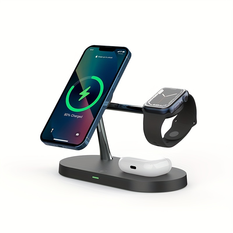 Magnetic 1 Wireless Charger Stand Qi Fast Charging Dock - Temu