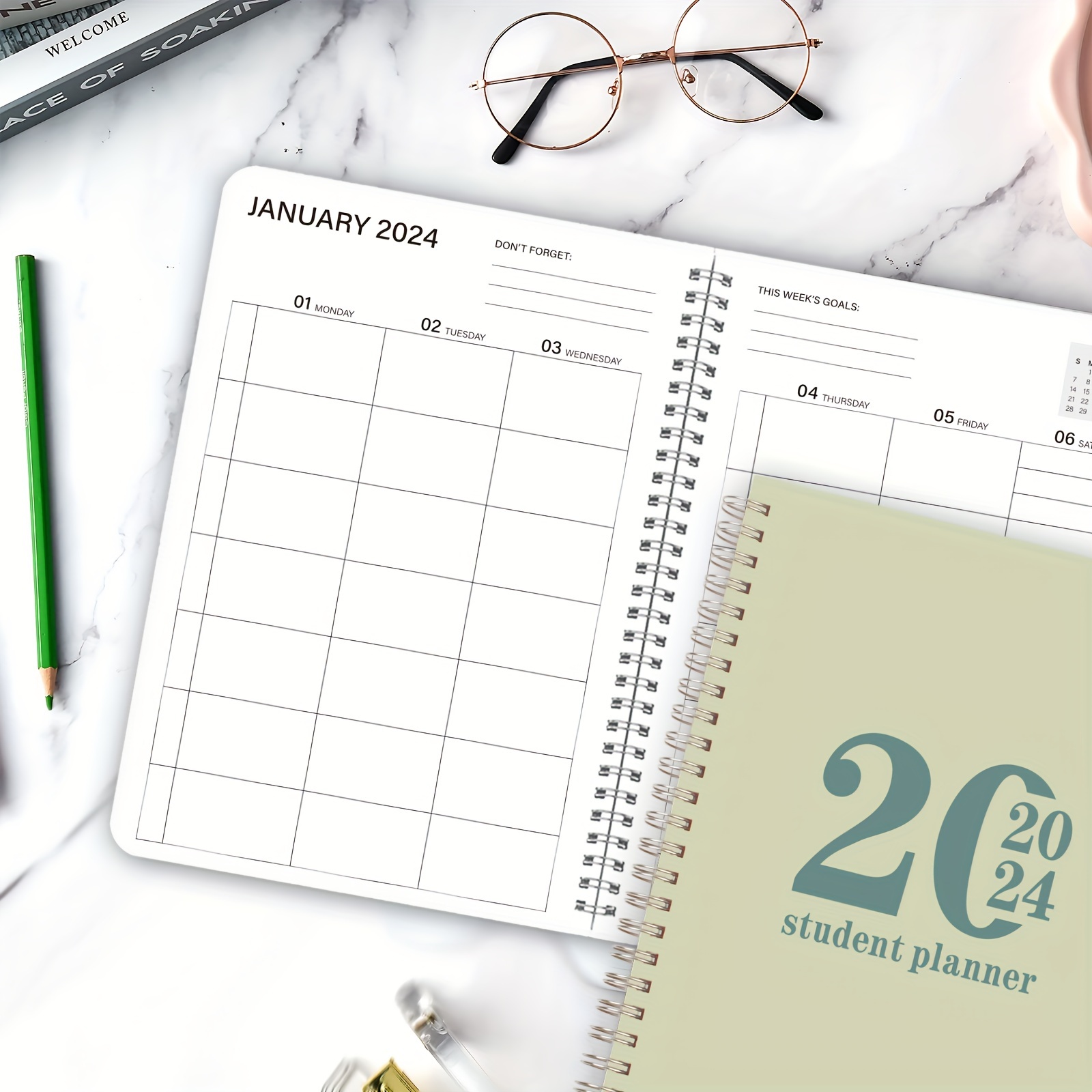 2024 Dailly Planner And Weekly Planner From Jan 2024 Dec - Temu